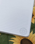 A5 Handmade Notebook with Sunflower Design