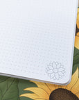 A5 Handmade Notebook with Sunflower Design