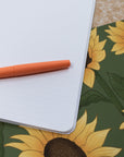 A5 Handmade Notebook with Sunflower Design