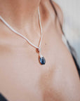 Classic Athena Kate Gemstone Necklace: Silver & Iolite
