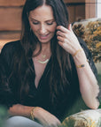 Etrusca Curved Gold Necklace