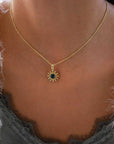 Etrusca Sun Drop Pendant with Black Onyx