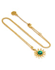 Etrusca Sun Drop Pendant with Malachite