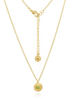 Luna Single Disc Pendant Necklace Peridot