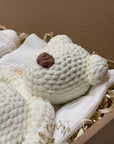 Newborn Knit Gift Box Cream and White 0 to 6 Months
