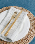 Stone Washed Linen Windowpane Napkins-1