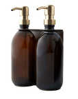 Nickel Double Wall Mounted Soap Dispenser