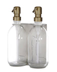 Nickel Double Wall Mounted Soap Dispenser