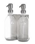 Nickel Double Wall Mounted Soap Dispenser-10