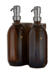 Nickel Double Wall Mounted Soap Dispenser