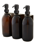 Nickel Triple Wall Mounted Soap Dispenser-5
