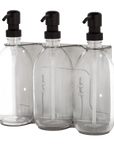 Nickel Triple Wall Mounted Soap Dispenser