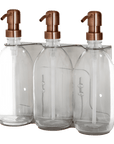 Nickel Triple Wall Mounted Soap Dispenser-8