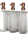 Nickel Triple Wall Mounted Soap Dispenser