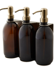 Nickel Triple Wall Mounted Soap Dispenser