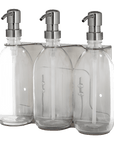 Nickel Triple Wall Mounted Soap Dispenser