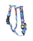 Blue Graffiti Nylon Dog Harness