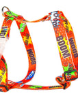 Red Graffiti Nylon Dog Harness