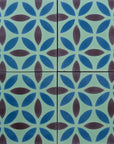 Premium Oasis cement tiles in yellow and blue, handcrafted timeless elegance for floors and walls, best-selling bathroom and kitchen tiles, needs sealing by Maria Starling Design at brixbailey.com
