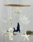 Ocean Whispers Cot Mobile with Felted Sea Creatures
