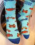 Save the Crabs Bamboo Socks in Blue