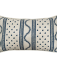 Odette Rectangular Cushion - Cream & Indigo