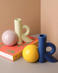 OK Ceramic Bud Vase - Handmade Dopamine Decorative Flower Vase-0