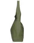 Olive Green Soft Pebbled Leather Hobo Bag - Brix + Bailey