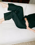 Maya Linen Trousers - Black