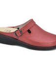 Loosu Closed Toe Leather Sandals - Red
