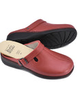 Loosu Closed Toe Leather Sandals - Red