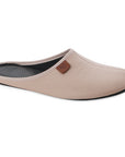 Beige Leather Indoor Slippers