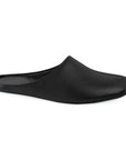 Black Leather Indoor Slippers