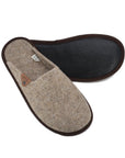 Natural felt slippers Pelsi - Brown
