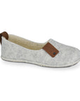 Natural Felt and Lambswool Slippers White