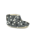 KAKU Natural Sheep’s Wool & Felt Kids’ Slippers - Dotted Grey