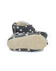 KAKU Natural Sheep’s Wool & Felt Kids’ Slippers - Dotted Grey