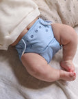 One Size All-In-One Reusable Cloth Nappy - Dusty Blue