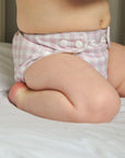 One Size All-In-One Reusable Cloth Nappy - Rose Gingham