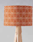 Orange and White Drum Lampshade, Geometric Semi-Circle Design Shade for Table, Floor or Ceiling Pendant Light