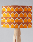 Orange and Yellow Drum Lampshade, Geometric Arches Design Shade for Table, Floor or Ceiling Pendant Light