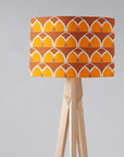 Orange and Yellow Drum Lampshade, Geometric Arches Design Shade for Table, Floor or Ceiling Pendant Light