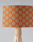 Orange Drum Lampshade, Retro Circles Design Shade for Table, Floor or Ceiling Pendant Light