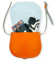 Handmade Leather Saddle Bag - Orange