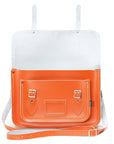 Handmade Leather Satchel - Orange