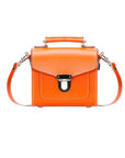 Handmade Leather Sugarcube Handbag - Orange