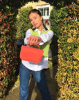 Aura Handmade Leather Bag - Orange