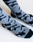 Save the Orcas Bamboo Socks in Grey