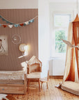 Cozy Organic Cotton and Linen Canopy in Caramel Circus