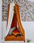 Cozy Organic Cotton and Linen Canopy in Caramel Circus